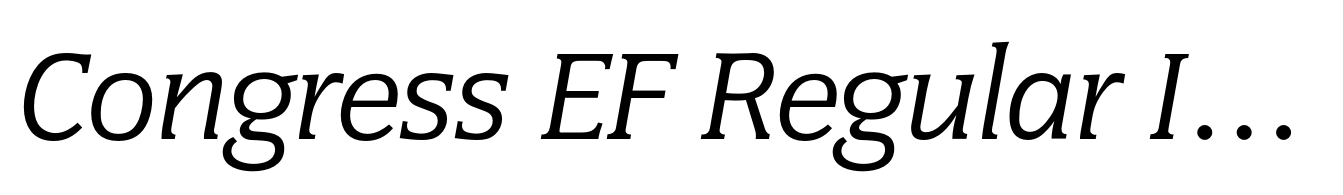 Congress EF Regular Italic